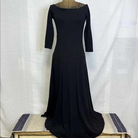 FREE PEOPLE BEACH BLACK 100% COTTON MAXI DRESS XS - Picture 1 of 13